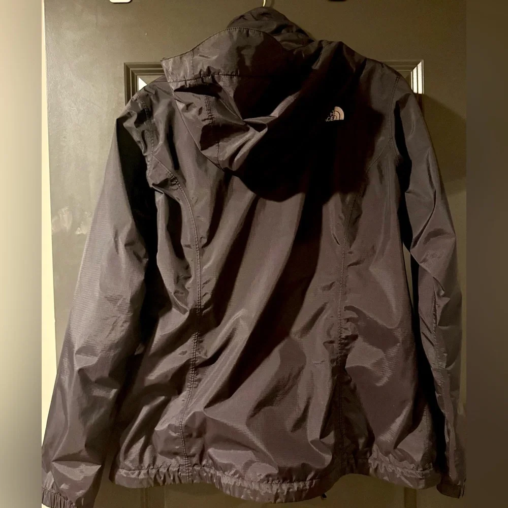 The North Face HyVent Hooded Rain Jacket Windbreaker | Women’s Large Blackl - Picture 5 of 7